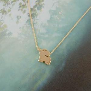 Elephant Necklace In Gold