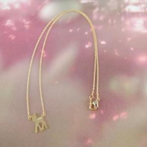 Deer Necklace In Gold