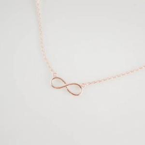 Infinity Necklace In Rose Gold