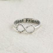 Best Friends infinity ring in silver