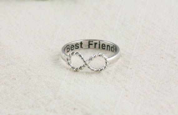Friends Infinity Ring In Silver