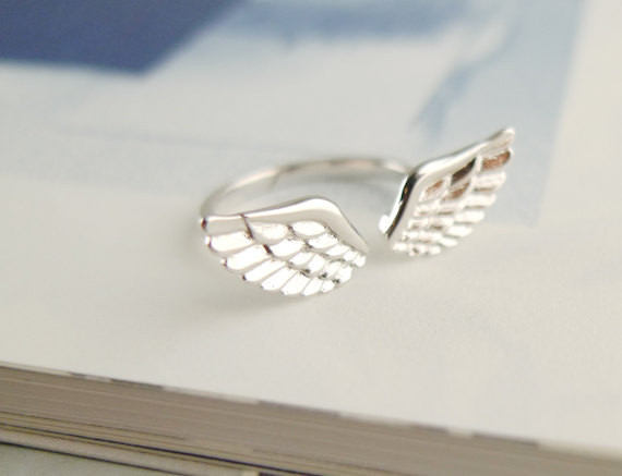 Angel Wing Ring In Silver