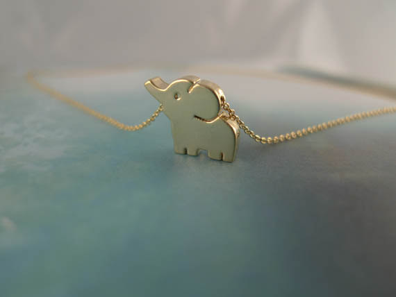 Elephant Necklace In Gold