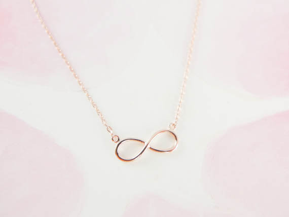 Infinity Necklace In Rose Gold