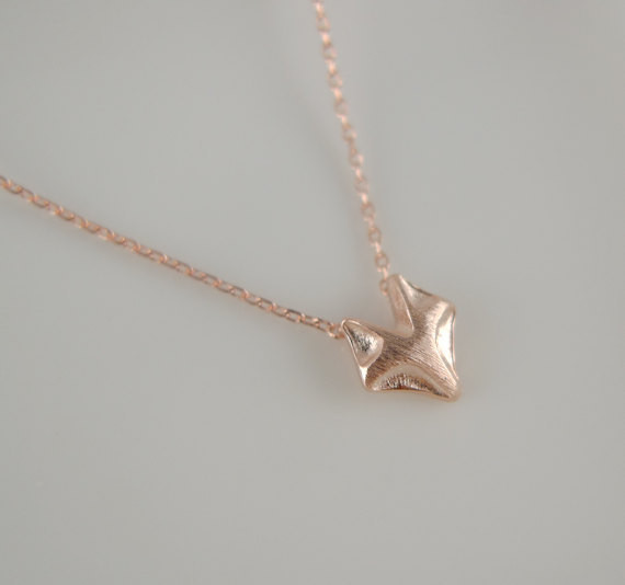 Fox Necklace In Rose Gold